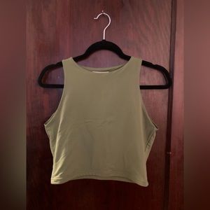 Reoria - Racer Back Halter Cropped Tank